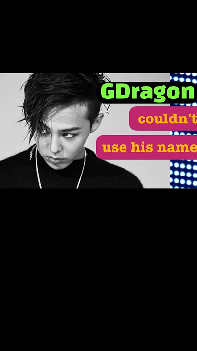 #GDragon couldn't use his own name #GD #권지용 #kpop #YG #gds_latest_news #kpopidol #kingofkpop