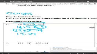 Unit 2 Day 5 Notes no Calculator