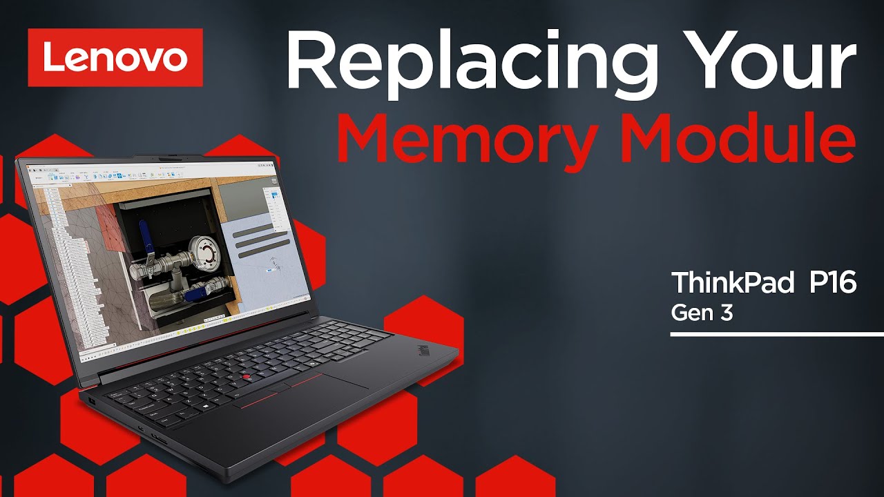 Замена модуля памяти | ThinkPad P16 Gen 3 | Самообслуживание клиентов