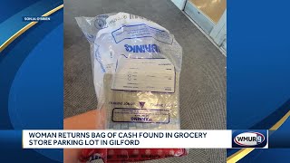Woman returns bag of cash found in Hannaford parking lot
