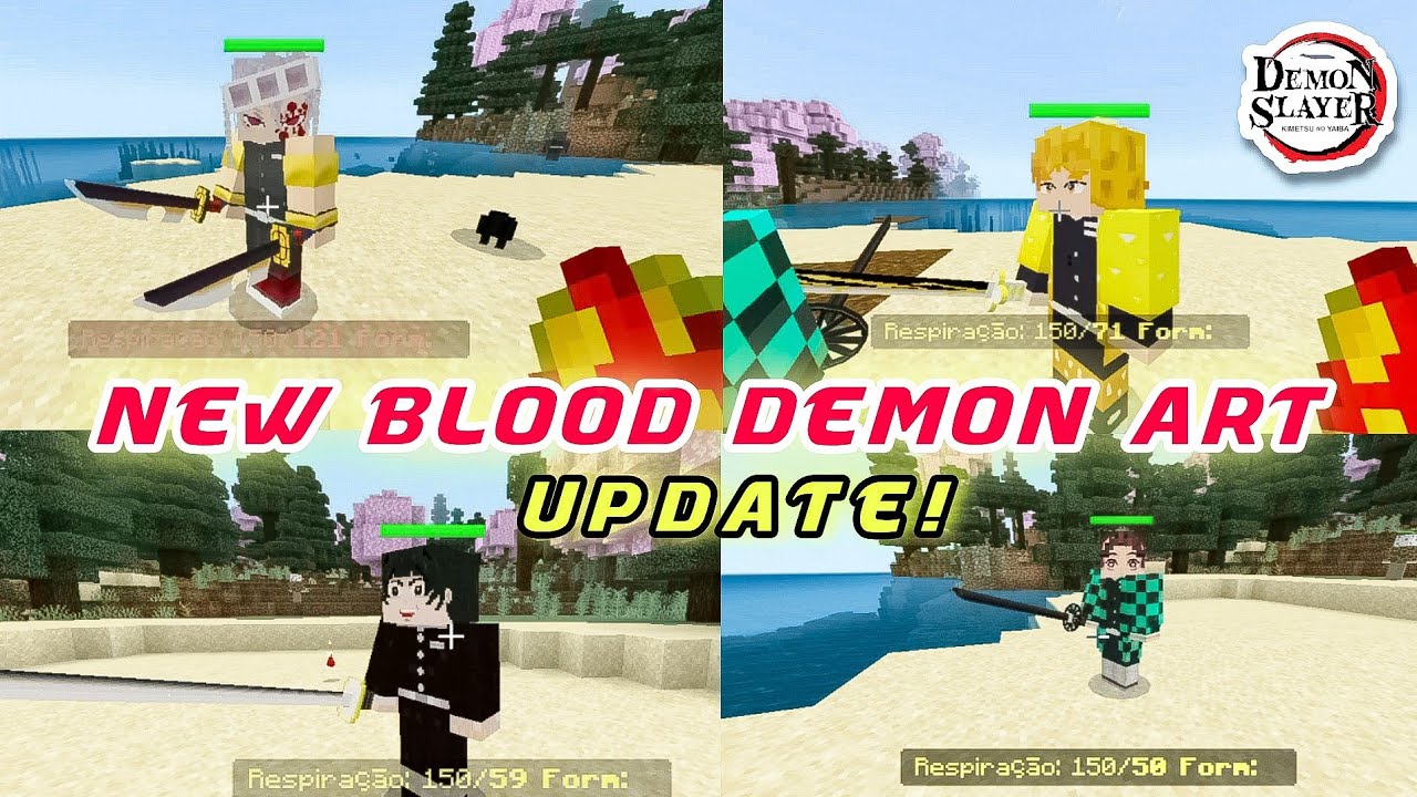 [Update] Demon Slayer Addon MCPE | New Blood Demon Art Update ! | Mod Minecraft PE