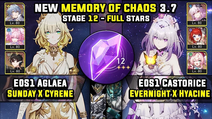 E0 Aglaea Carry W/ Cyrene & E0 Castorice Carry (3 Stars) Memory Of Chaos 12 Honkai Star Rail 3.7
