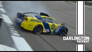 Chase Elliott wrecks hard in Darlington practice