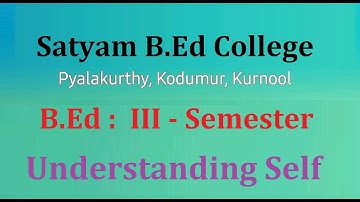 B.Ed : 3rd Semester : Understanding the Self : Unit -1 : - Critical Thinking / Analytical Thinking