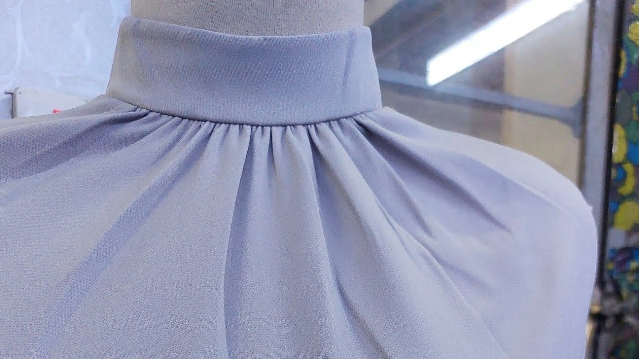 طريقة عمل  فستان خرط منطقة الرقبه بطريقه مبسطه للمبتدئات طبعا هذا الموديل اللي انطلب ونفذنا