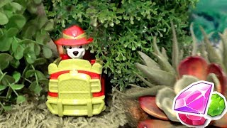 Щенячий Патруль - Трэкер спасает жирафа. Новая серия. Paw Patrol Monkey Tample playset Tracker pup.