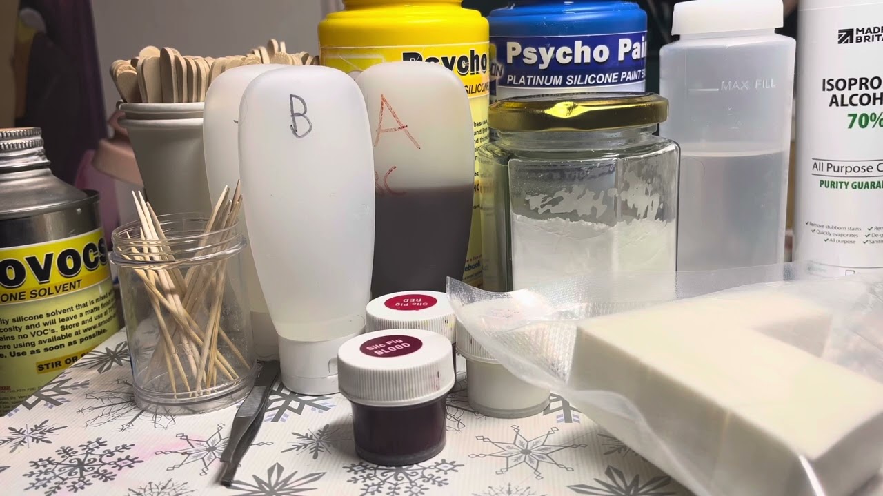 Supplies needed to paint a silicone doll
