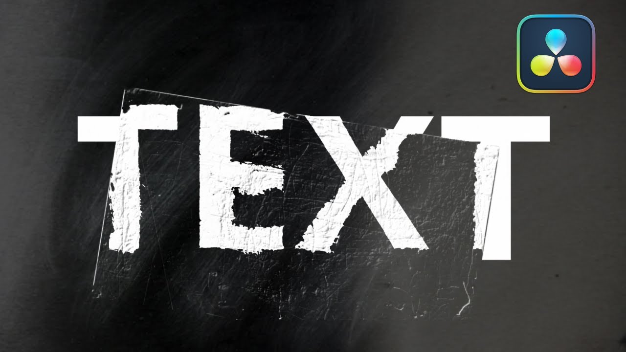 DaVinci Resolve Texture Text Motion Graphics Effect (Fusion Tutorial ...