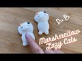 Cute Lazy Cat Marshmallows by Cookingwithamyy