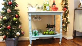 DIY Bar Cart Upcycle More details on this fun Christmas bar cart are on my blog! I hope you