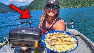 MICRO Salmon Catch N' Cook In The Middle Of A MASSIVE LAKE!