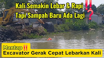 Mantap‼️ Tanggul Semakin Panjang Hilir Kali Srengseng || Excavator Lebarkan Kali 2mtr #dedimulyadi