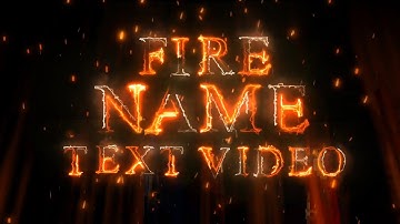 Fire Text, Name Art Latter Video Editing In Kinemaster