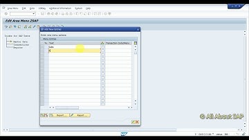 How to Create, Change Area Menu in SAP | All About SAP