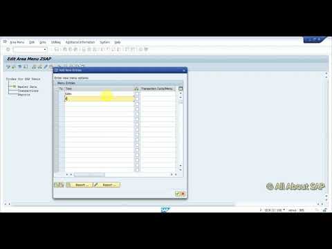 How to Create, Change Area Menu in SAP | All About SAP