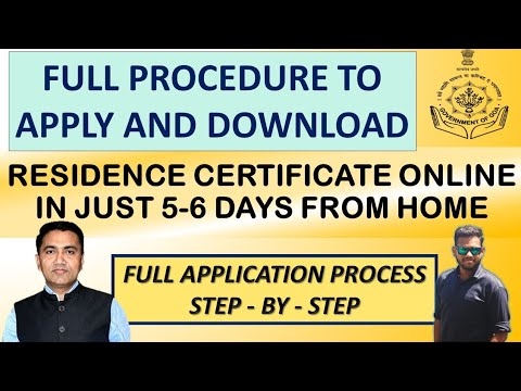 How to Apply for Residence certificate online in Goa | Full process explained step by step |