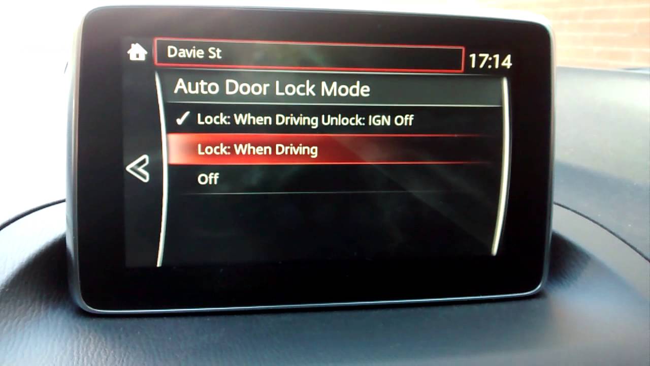 2015 Mazda 3 Auto Door Locks Menu YouTube