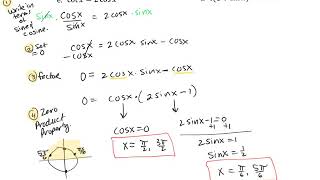 Math 140 Solve Trig Equations, part 2