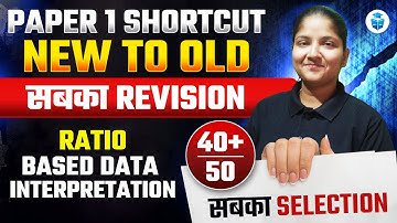 UGC NET Paper 1 DI MCQs | Ratio Based Data Interpretation Questions | Ayushi Mam