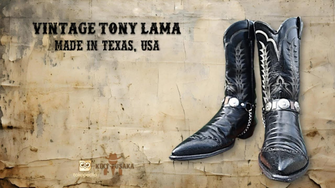Vintage Tony Lama Boots size US 10.5 D EUR 43.5 - YouTube