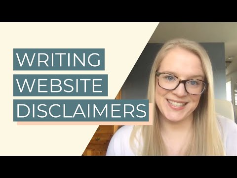 Video: How To Write A Disclaimer