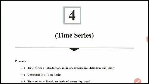 Statistics GSEB chapter 4 Time series video 1