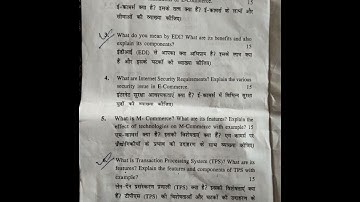 #bcom semester 2nd #kukUniversity previous year question paper of #ecommerce 2023