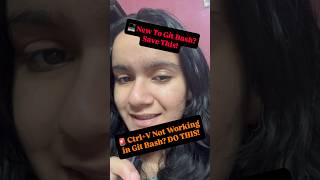 Ctrl+V Not Working in Git Bash 😳 Here’s the Fix! | Git Bash Copy Paste Shortcut #shorts