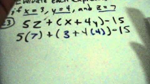 Evaluate Each Expression