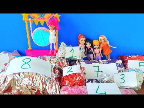 Sekizli Çarkı Çevir Sürpriz Hediyeler Kazan Barbie Polly Pocket Elsa