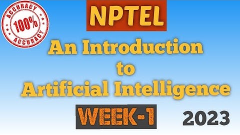 An Introduction To Artificial Intelligence || NPTEL week 1 assignment answers|| #nptel  #skumaredu