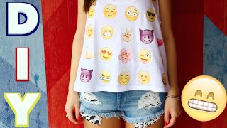 😁 😂 😍 EMOJI Shirt Do it yourself - Tutorial - English subtitle! 😜 😘 😊 DIY Shirt - Cali Kessy(EMOJI Shirt - Do it YOURSELF! In diesem Video zeige ich euch wie ihr ganz einfach euer eigenes, individuelles T-Shirt gestalten und bedrucken könnt., 2015-04-27T19:20:11.000Z)