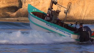 Riding Dory boats in the surf off Pacific City, Oregon