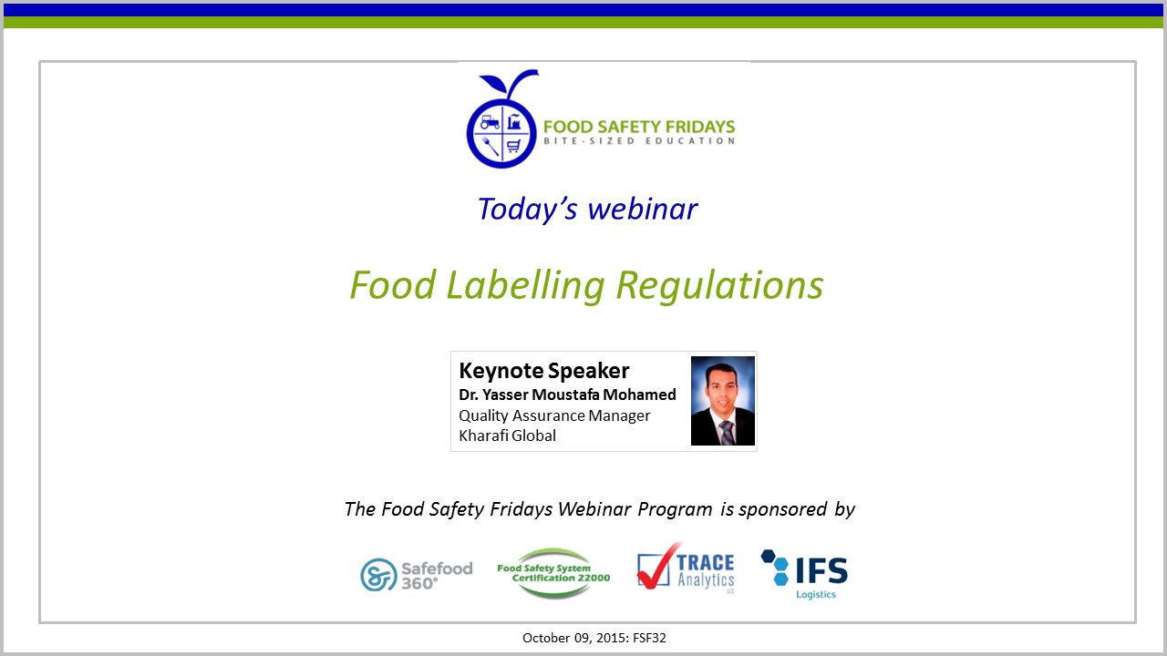 Are food labels required by law