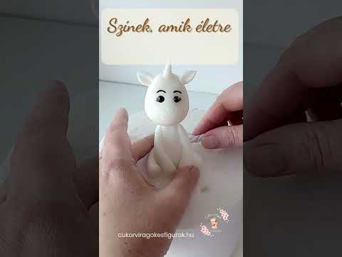 Cukor unikornis figura videó