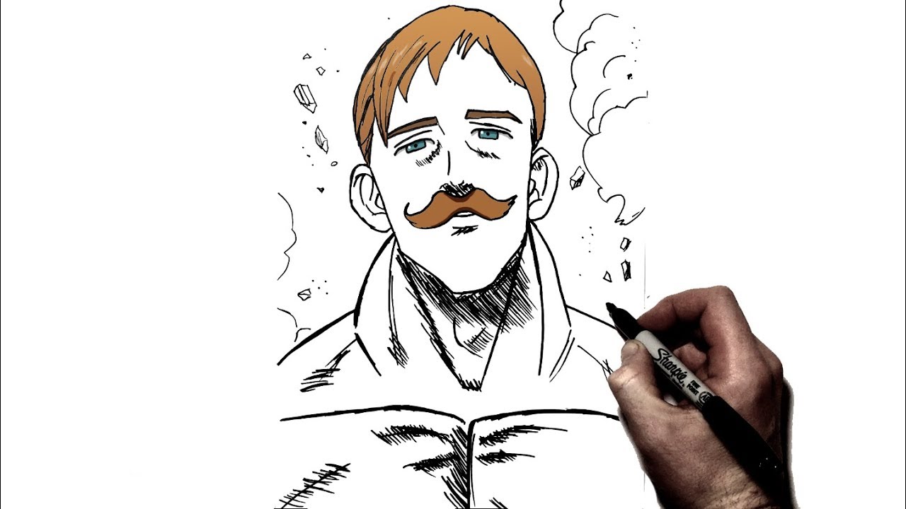 How to Draw Escanor | Step By Step | Seven Deadly Sins ...