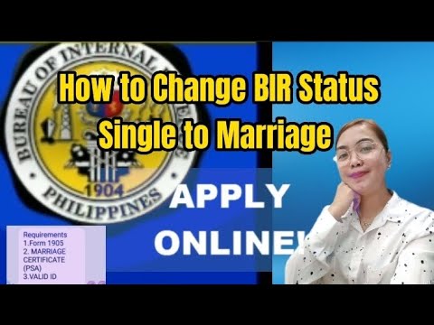HOW TO CHANGE BIR STATUS SINGLE TO MARRIAGE? |APPLY ONLINE