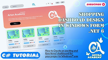 C# Create a Modern Shopping Dashboard UI in C#, WinForms, OOP