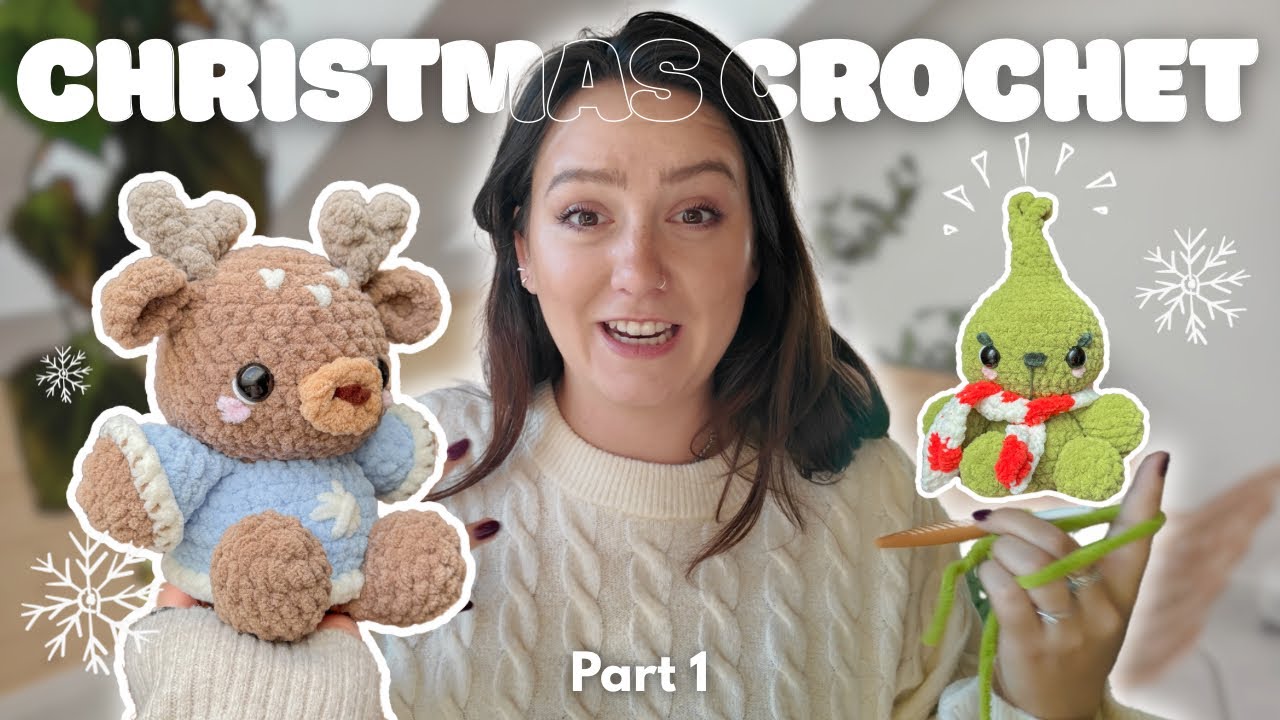 I am crocheting my Dream Christmas Collection - Part 1  🎄 #studiovlog