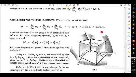 arc length, area, volume for orthogonal curvilinear coordinates.vector and tensor analysis
