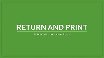 Return and Print