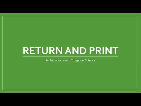 Return and Print
