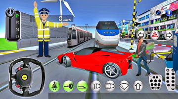 New Racing Ferrari Vs Bullet Train Crazy Funny Driving - 3D Driving Class - Android IOS Gameplay