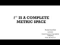 l^infinity is a complete metric space