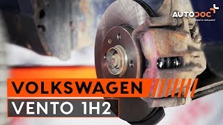 Cum schimb Set plăcuțe de frână, frână cu disc VW VENTO (1H2) - tutoriale video