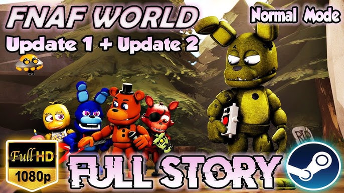 FNaF World - 100% Full Playthrough (Hard, All Clocks, All Endings, &  Characters) (No Commentary) 