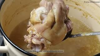 видео: Свиные ножки с чесноком картинка: Свиные ножки с чесноком