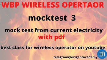 wbp wireless operator mock test| wireless operator mock|wireless operator mock set |exigentacademy