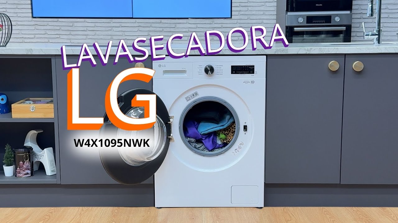 🌞💧 Lg W4X1095NWK | Lavasecadora 9/5 kg con fin diferido y antialergias