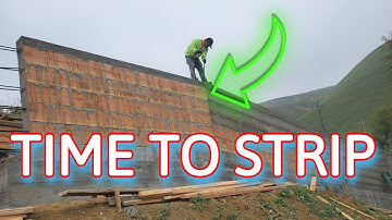 Removing Concrete Forms From Retaining Wall (Board Finish)